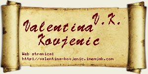 Valentina Kovjenić vizit kartica